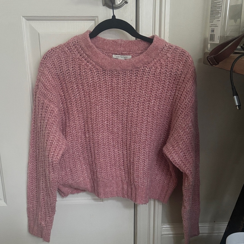American Eagle Outfitters Soft Pink Crew Neck Sweater